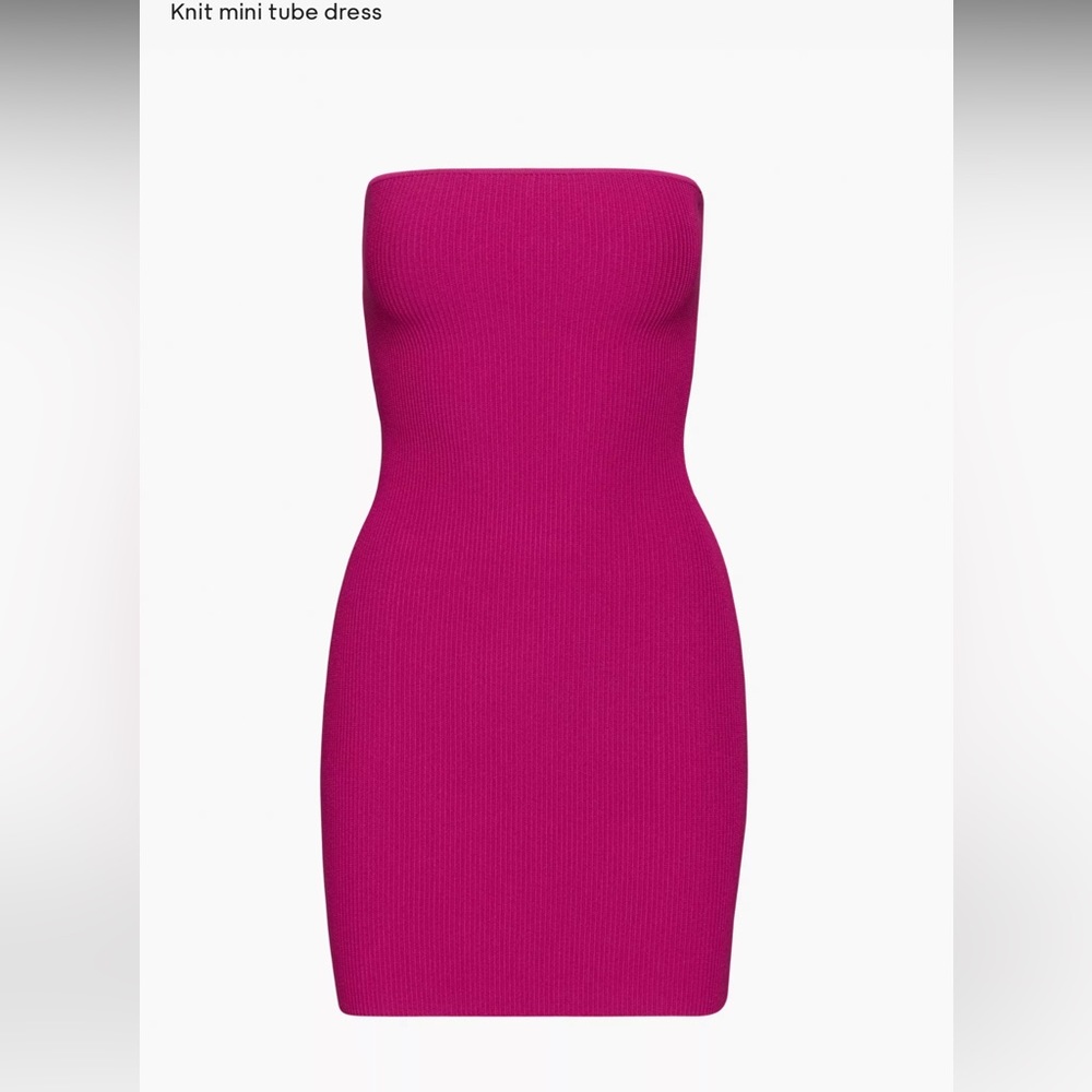 NWT Aritzia Babaton Sculpt Knit Tube Dress in Granita Pink Size XSmall